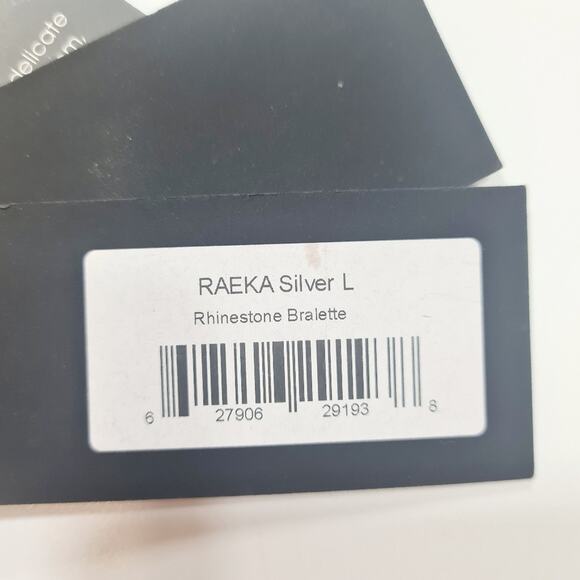 LAMARQUE Raeka Rhinestone Bralette in Silver Large - Picture 9 of 11